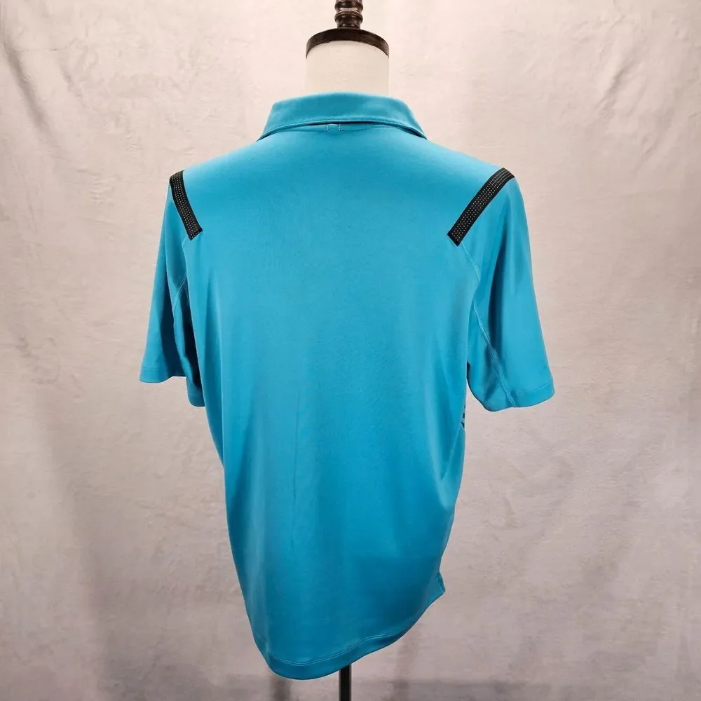 Nike Golf Tour Performance Short Sleeve Dri-Fit Polo Shirt Collared Blue Men's L